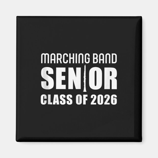 2026 Senior Clarinet Spelare Cl Av 2026 Marching B Magnet (Framsidan)