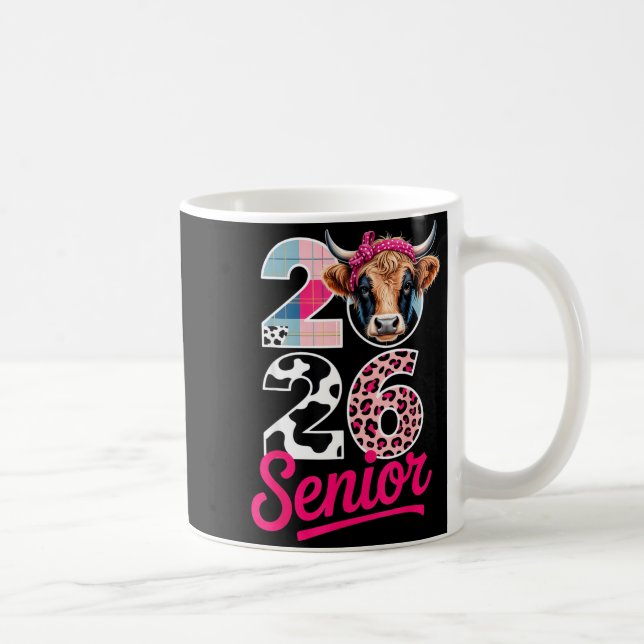 2026 Senior Cow Lovers Graduation Funny Cl Shirt F Kaffemugg (Höger)