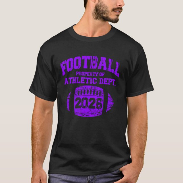 2026 Senior High School Football College Team Grad T Shirt (Framsida)