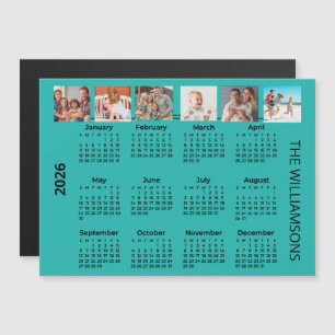 2026 Sex Bilder Färgglad Kalender Magnet