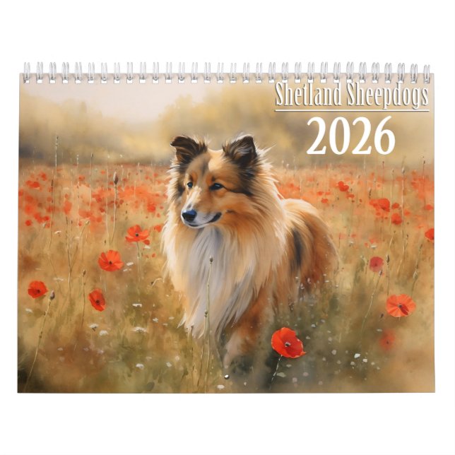 2026 Shetland Sheepdog Kalender (Omslag)