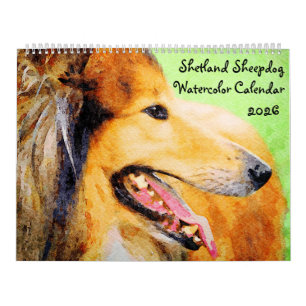 2026 Shetland Sheepdog Sheltie Mamma Ägare Kalender