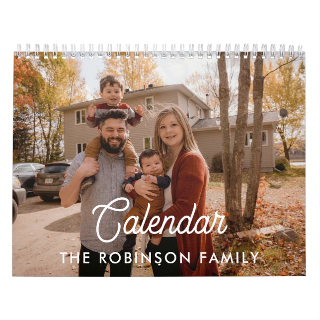 2026 Simple Create Your Own Custom Family Photo  Kalender (Omslag)