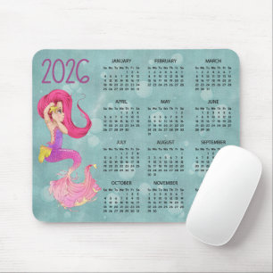 2026 Siren Skrivbords Kalender Musmatta