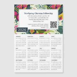 2026 Skripturkalender Magnet Blommigt Church Gift