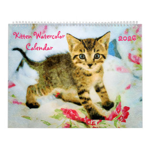 2026 söta kattungar present för kattälskare Kittie Kalender