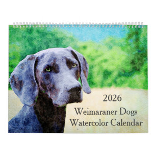 2026 Spöklik Weimaraner Hundägare Älskarpresent Kalender