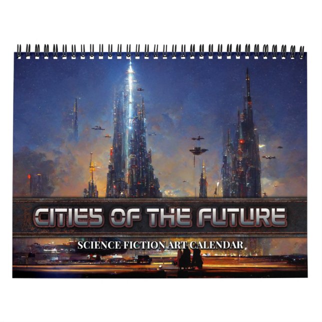 2026 städer i framtiden 3 Science fiction Kalender (Omslag)