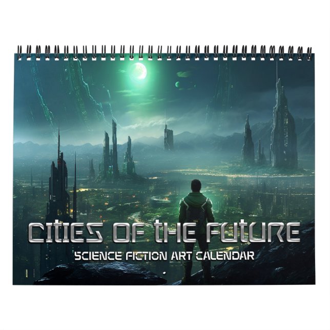 2026 städer i framtiden 4 Science fiction Kalender (Omslag)