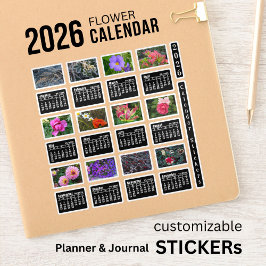 2026 SU Calendar Flower Custom-Cut Vinyl Sticker Klistermärken