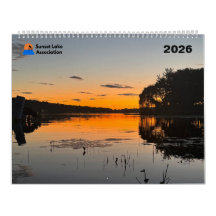 2026 Sunset Lake Calendar