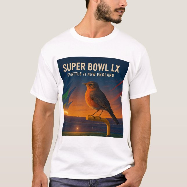 2026 Super Bowl T-Shirt (Framsida)