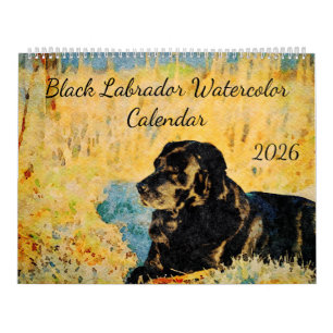 2026 Svart Labrador Hundälskare Fågeljakt Hund Pre Kalender