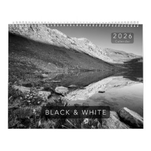 2026 Svart & Vitt Colorado Kalender