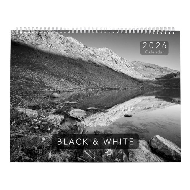 2026 Svart & Vitt Colorado Kalender (Omslag)