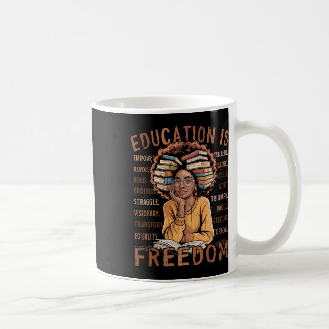 2026 Svarta historiemånadens utbildning är frihet  Kaffemugg (Höger)