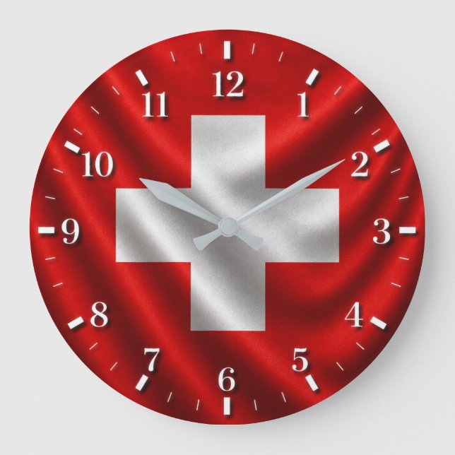 2026 Swiss flag watch Stor Klocka (Framsida)