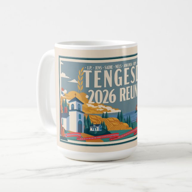 2026 Tengesdal Familjeåterträff Kaffemugg (Framsida vänster)