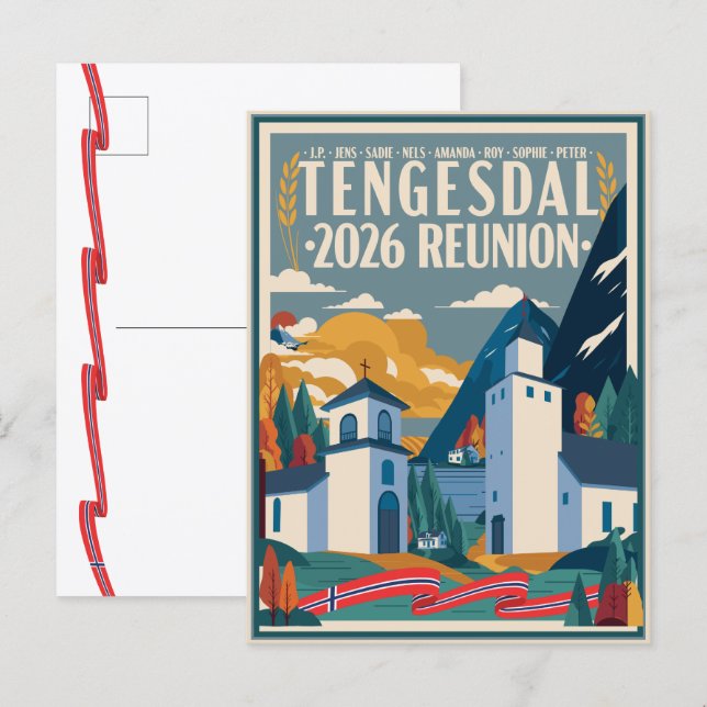 2026 Tengesdal Familjesammankomst Vykort (Fram/baksida)