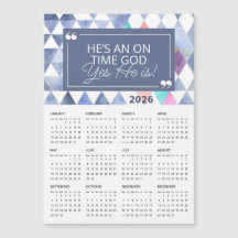 2026 Tid God Kristet Citat Magnetisk Kalender