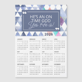 2026 Tid God Kristet Citat Magnetisk Kalender