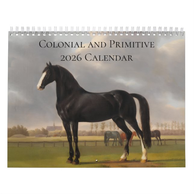 2026 Tidig Amerikansk Konst Vägkalender Kalender (Omslag)