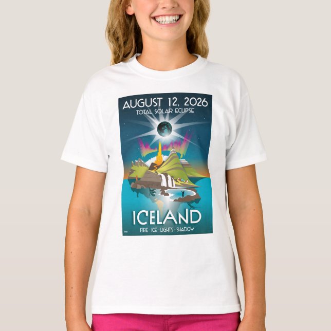 2026 total solar eclipse in Iceland - T-Shirt (Framsida)