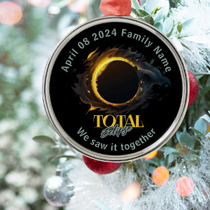 2026 Total Solförmörkelse Minnesgåva Julgransprydnad Metall