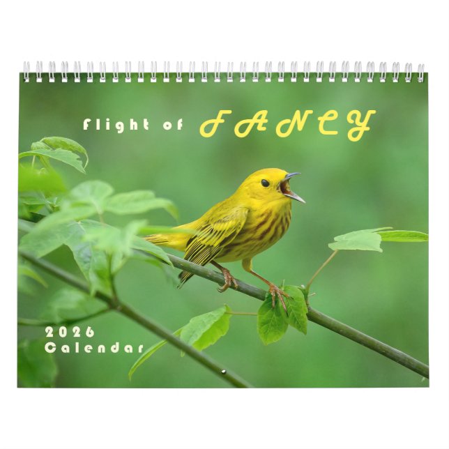 2026 Trädsångare - Original kalender med fågelfoto (Omslag)