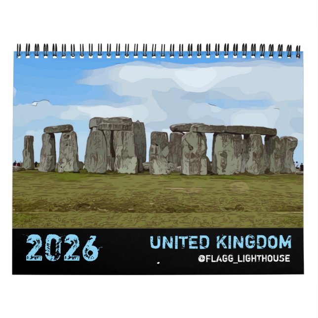 2026 UNITED KINGDOM CALENDAR KALENDER (Omslag)