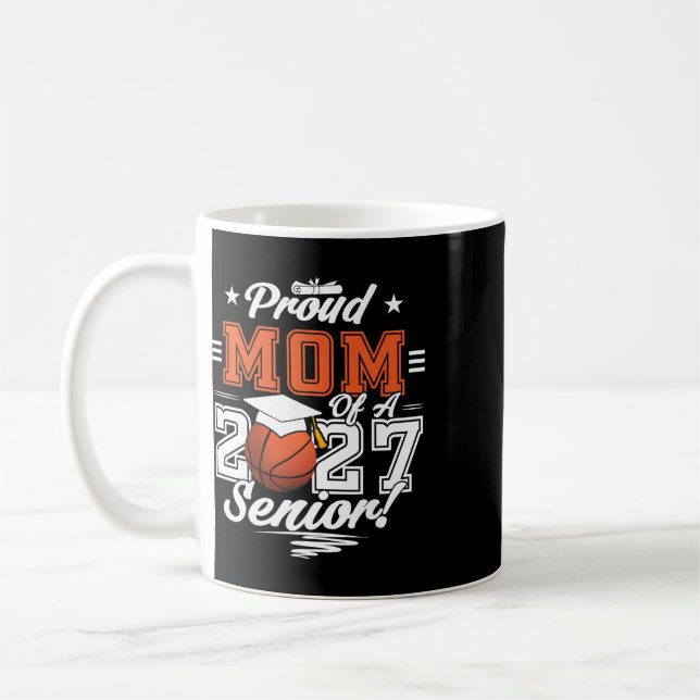 2026 Utexaminerad Stolt Mamma Till En Basketboll S Kaffemugg (Vänster)
