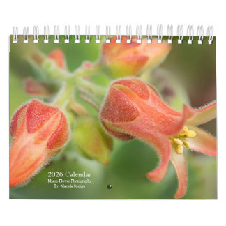 2026 Väggkalender Blommor i Makrofotografering Kalender