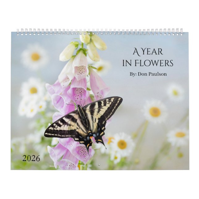 2026 Väggkalender med blomfotografi Kalender (Omslag)
