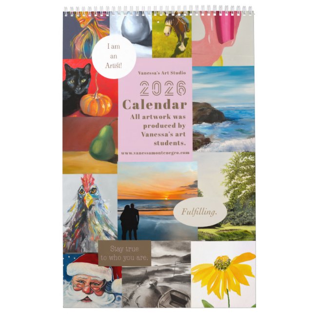 2026 Vanessas konststudio Studentkonst 2 Kalender (Omslag)