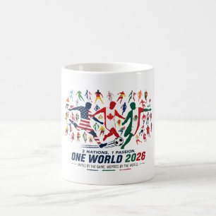 2026 Världens fotbollsenhet: 3 nationer 1 passion Kaffemugg