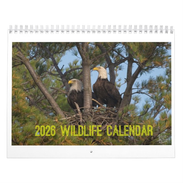 2026 Vilda djur-kalender av Kevin Harris Kalender (Omslag)