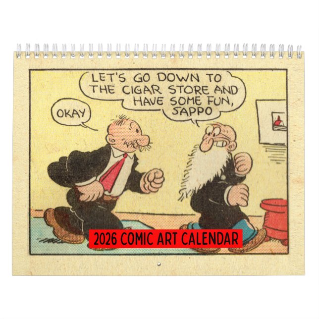 2026 Vintage Comic Art Wall Calendar Kalender (Omslag)