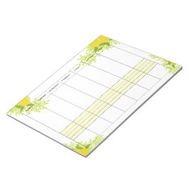 2026 weekly planner lemon  anteckningsblock