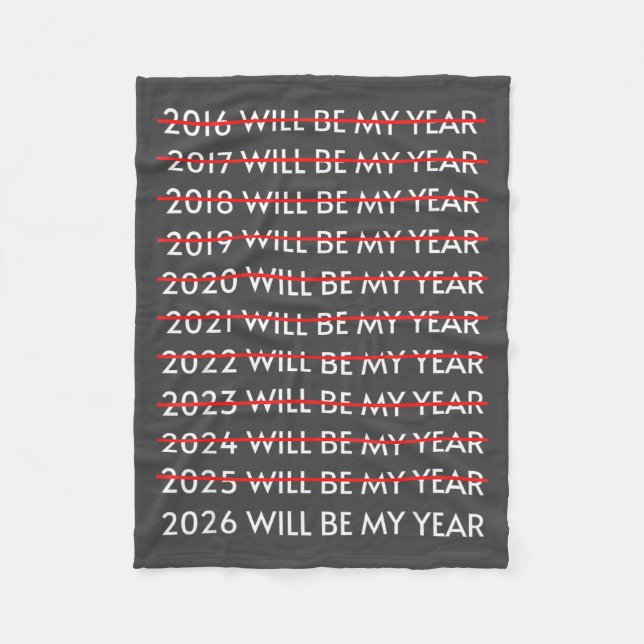 2026 Will Be My Year Funny Checklist  Fleecefilt (Framsidan)