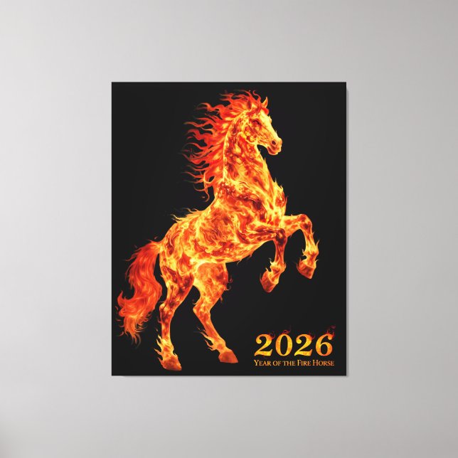 2026 Year of the Fire Horse Canvastryck (Framsida)