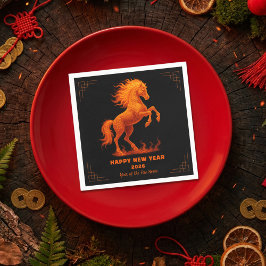 2026 Year of the Fire Horse Chinese Zodiac Pappersservett