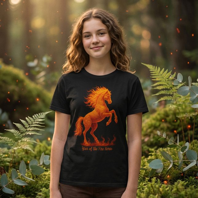 2026 Year of the Fire Horse Chinese Zodiac T Shirt (Skapare uppladdad)