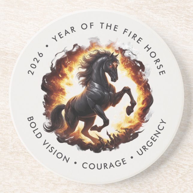 2026 Year of the Fire Horse Motivational Underlägg (Framsidan)