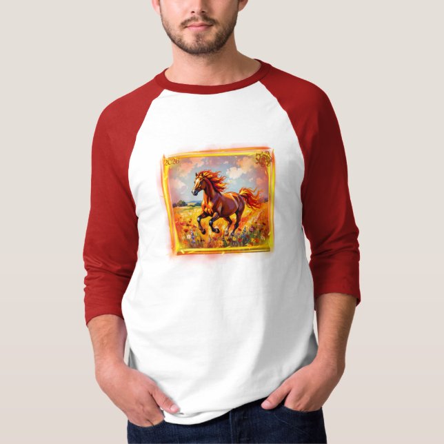 2026 Year of the Fire Horse - T Shirt (Framsida)