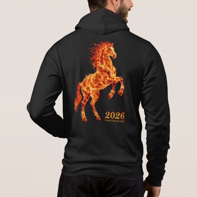 2026 Year of the Fire Horse T Shirt (Baksida)