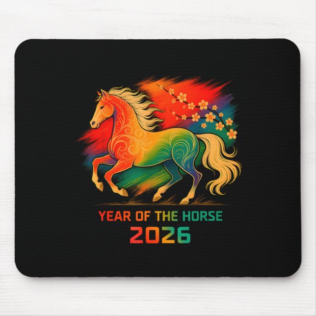 2026 Year Of The Horse Vibrant Zodiac Blossom Art  Musmatta (Framsidan)