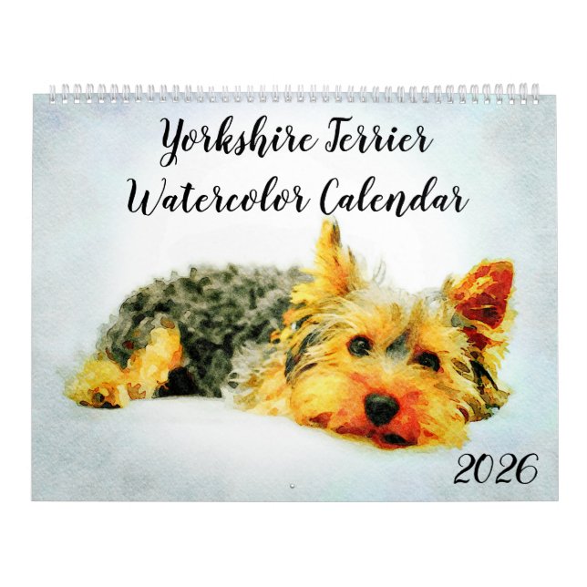 2026 Yorkshire Terrier Dog Lover Owner Yorkie Mama Kalender (Omslag)