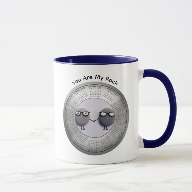 2026 You Are My Rock Calendar Coffee Mug Mugg (Höger)