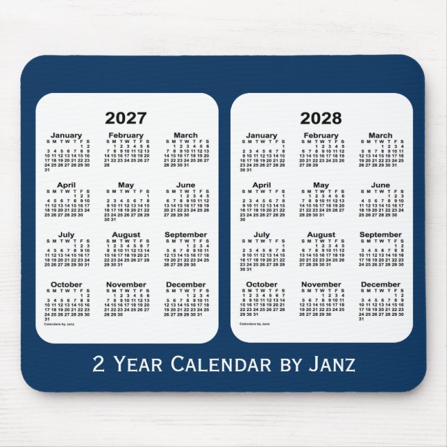 2027-2028: Polisboxens blå tvåårskalender från Jan Musmatta (Framsidan)