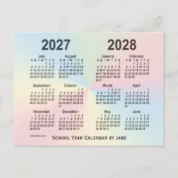 2027-2028 Rainbow Cloud School Calendar av Janz